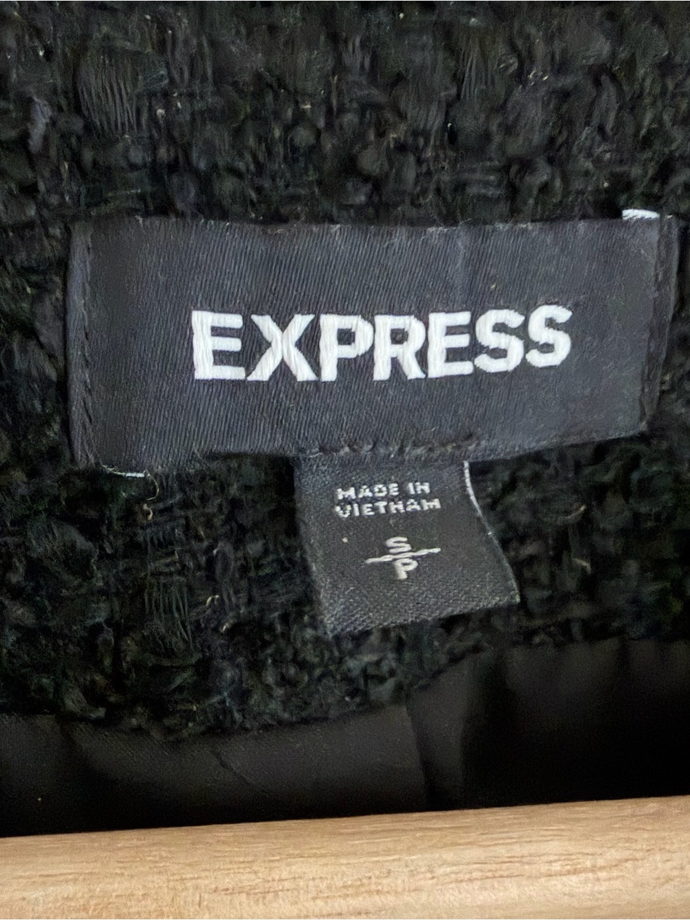 Express Black Tweed Skirt Set with blazer size small - Picture 5 of 8